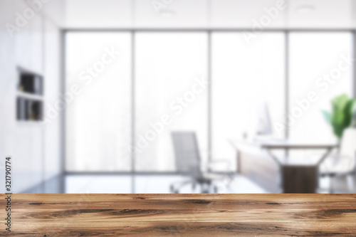 Cuadros en Lienzo Table in blurry executive office interior