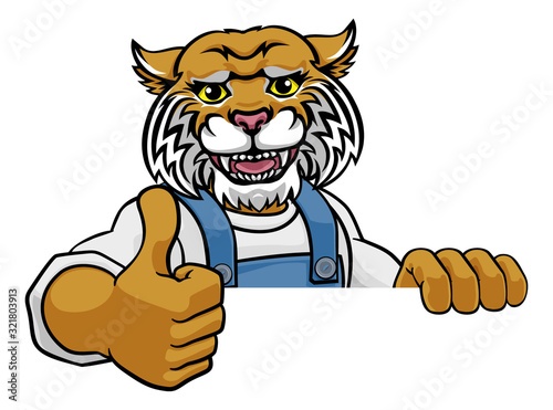 A wildcat cartoon animal ma...