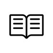 © vectorwin - booklet icon vector. Thin line sign. Isolated contour symbol illustration