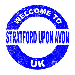 Wall Mural - Rubber Ink Stamp Welcome To Stratford Upon Avon UK