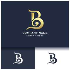 Wall Mural - B monogram logo design