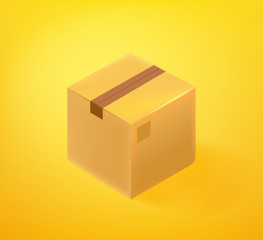 Poster - Mailing box icon. 3d comic style editable vector illustration