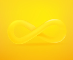 Poster - Infinity sign icon. 3d comic style editable vector illustration
