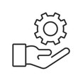 © Инна Харламова - Line icon hand and gear vector