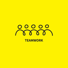 Canvas Print - Hand drawn teamwork symbol