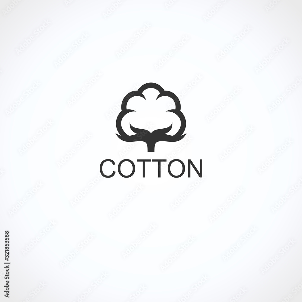 Cotton set. Collection cotton icons. Vector - obrazy, fototapety, plakaty 