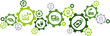 Sustainable business or green business vector illustration. Concept with connected icons related to environmental protection and sustainability in business.
