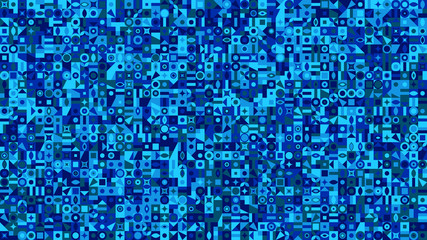 Poster - Abstract geometrical pattern webpage background - colorful random chaotic vector design