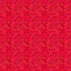Poster - Geometrical red seamless dot pattern background - abstract crimson vector graphic design from dots