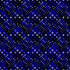 Poster - Geometrical dark diagonal square pattern background - abstract blue vector graphic design from squares