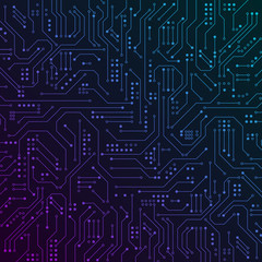 Poster - Circuit board illustration. Abstract computer technology. Vector illlustration