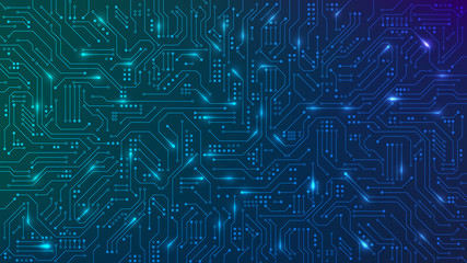 abstract futuristic circuit board. high computer technology blue color background. hi-tech digital t