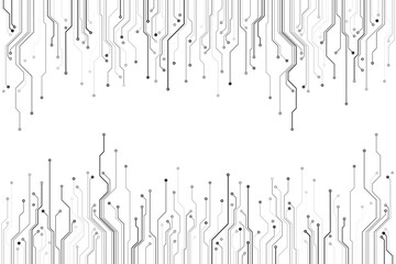 Poster - Circuit board structure. Hardware communication concept. Science and technology design. Vector illustration