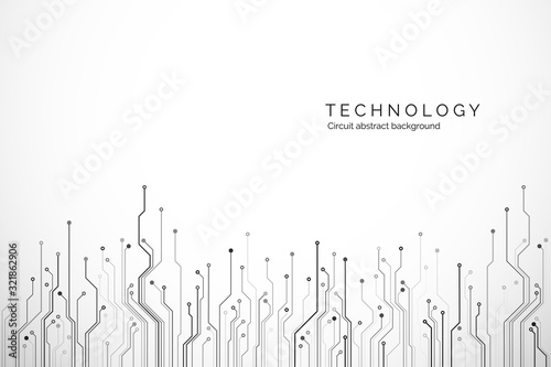 Cuadros en Lienzo Circuit board technology background
