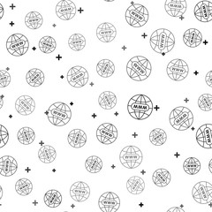 Poster - Black Go To Web icon isolated seamless pattern on white background. Www icon. Website pictogram. World wide web symbol. Internet symbol for your web site design, app, UI. Vector Illustration