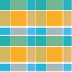 Wall Mural - checkered background of stripes in orange, green, blue and white