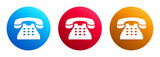 Fototapeta Big Ben - Telephone icon premium trendy round button set