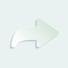 Poster - paper arrow icon.  line design. arrow set for web, site or application design