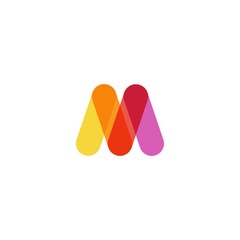 Wall Mural - m letter logo vector icon illustration