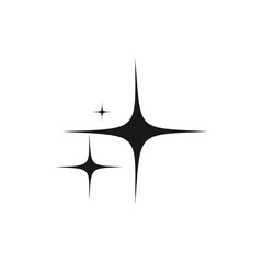 Wall Mural - vector of different star sparkle icon. collection of star sparkles symbol, decoration twinkle, vecto