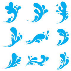 Wall Mural - water splash icon Flat and simple symbols. vector Illustration