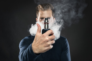 Vaping e-liquid from an electronic cigarette