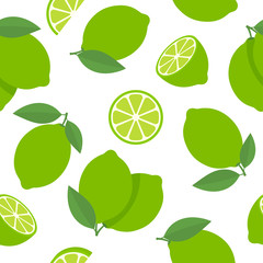 Seamless pattern with limes. Vector illustration