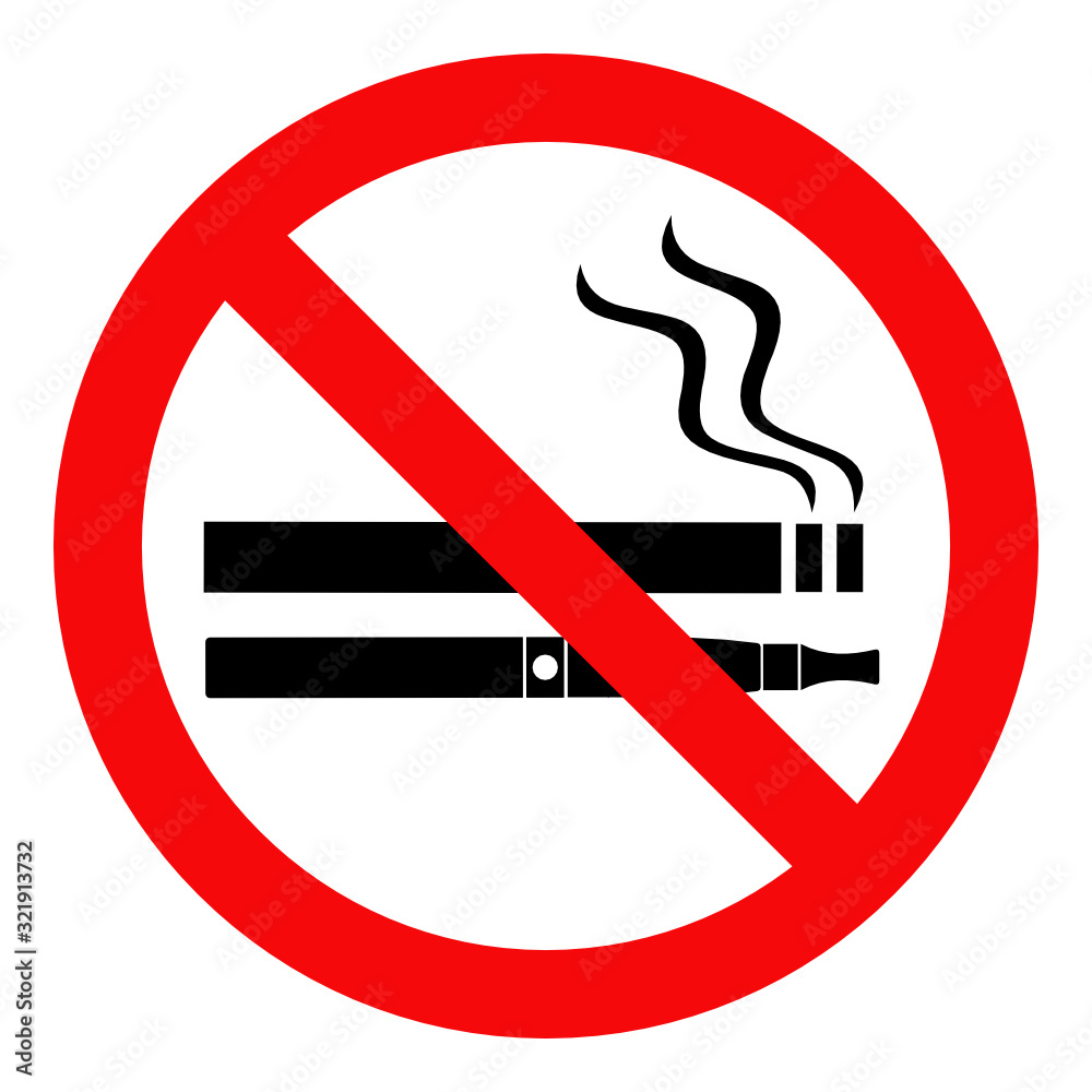 zakaz palenia papierosów i e-papierosów - obrazy, fototapety, plakaty 