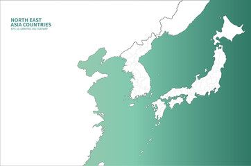 Wall Mural - vector of korea map. dokdo map of korea.