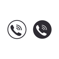 Fototapete - Phone icon, telephone receiver sign. Vector isolated flat design illustration