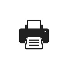 Fototapete - Printer icon on white background. Vector isolated flat illustration