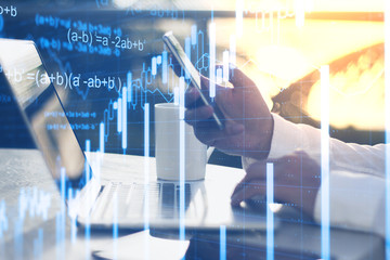 Poster - Businessman hand using smartphone