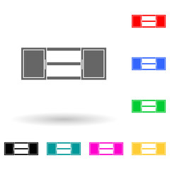 Poster - Kitchen Cabinet multi color style icon. Simple glyph, flat vector of furniture icons for ui and ux, website or mobile application
