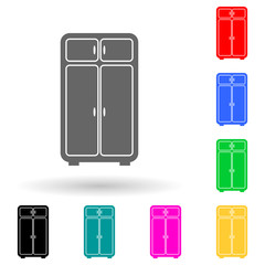 Poster - cupboard multi color style icon. Simple glyph, flat vector of furniture icons for ui and ux, website or mobile application