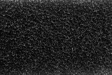 Household Dishwashing Sponge From Reticulated Foam, Texture, Black Background