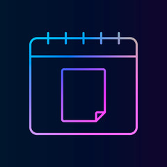 Fototapete - Calendar, file nolan style icon. Simple thin line, outline vector of calendar for ui and ux, website or mobile application