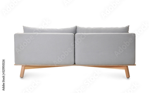 Photographie Comfortable sofa on white background