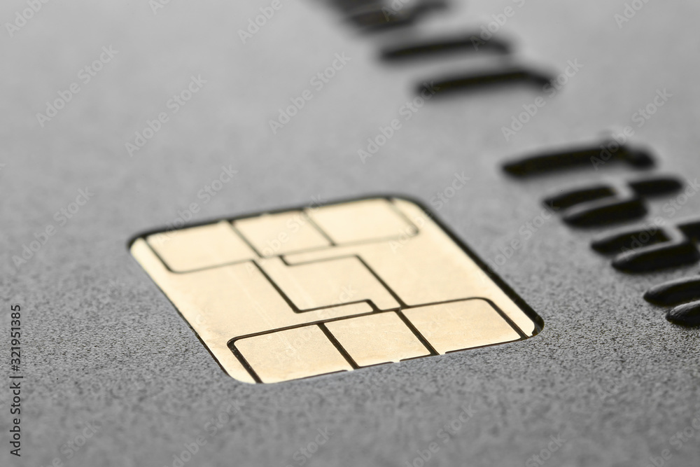 Closeup view of credit card