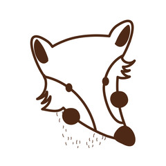 Sticker - cute fox wild animal character icon