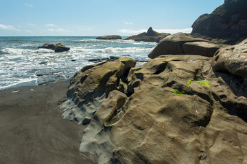 Rock formations on Beach 4 in Olympic National Park, Washington, USA