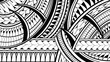 Maori Polynesian pattern illustrations on white background.