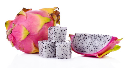 Wall Mural - Dragonfruit isolated against white background