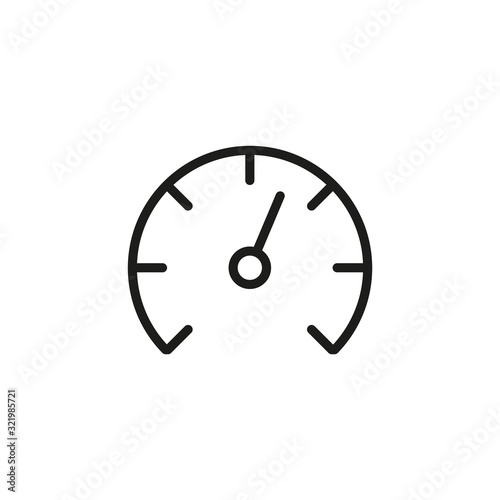 Cuadros en Lienzo Simple speedometer line icon.
