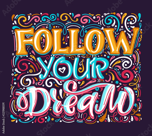 Fotografía Inspirational quote about life and motivation