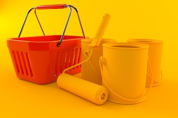 Poster - Renovation background with shopping basket