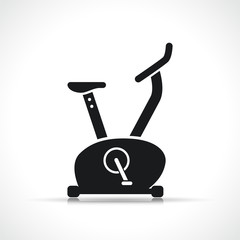 Wall Mural - Vector exercise bike black icon