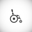 © Viktorija - Human disability related icon on background for graphic and web design. Creative illustration concept symbol for web or mobile app