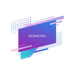 Wall Mural - abstract geometric badge for banner or poster design modern graphic shape background. vector illustr
