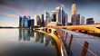 Singapore skyline with skyscrapres - Marina bay