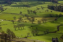 Hope Valey Covered In Greenery Under The Sunlight In The Peak District In The UK